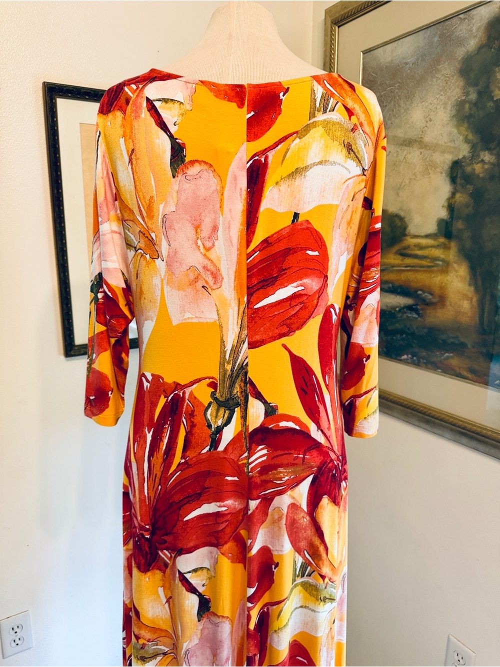 NWT Soft Surroundings Elia Maxi Dress in Apricot Coral Size XLP - Picture 8 of 11